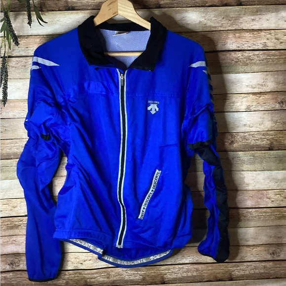 Descente Jackets & Blazers - Descente Royal Blue Cycling Jacket Windbreaker Women’s Size XL